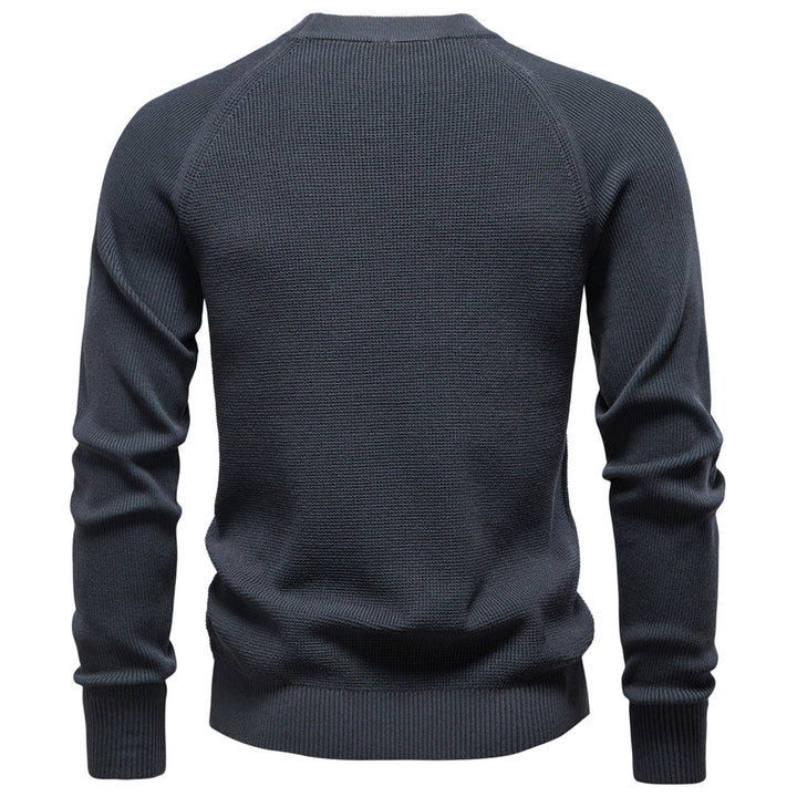 Men’s Waffle Knit Crewneck Sweater