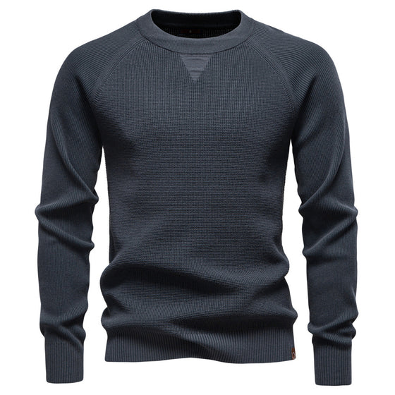 Men's Casual Sweater Solid Color Sweater - Ahaselected