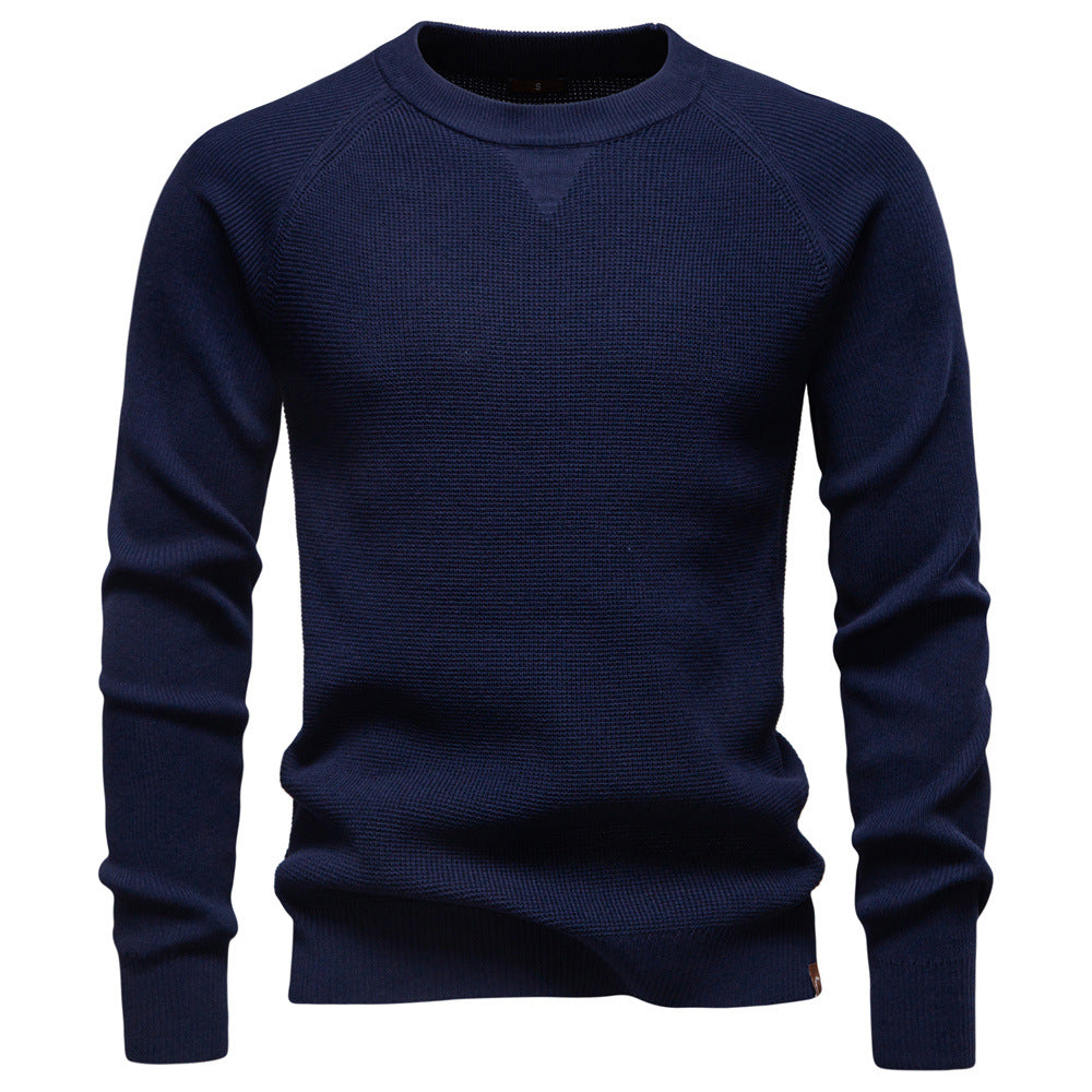 Men's Casual Sweater Solid Color Sweater - Ahaselected
