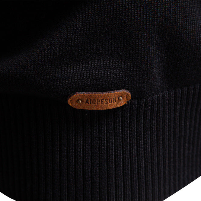 Men's Casual Half-Zip Top With Vertical Collar - Ahaselected