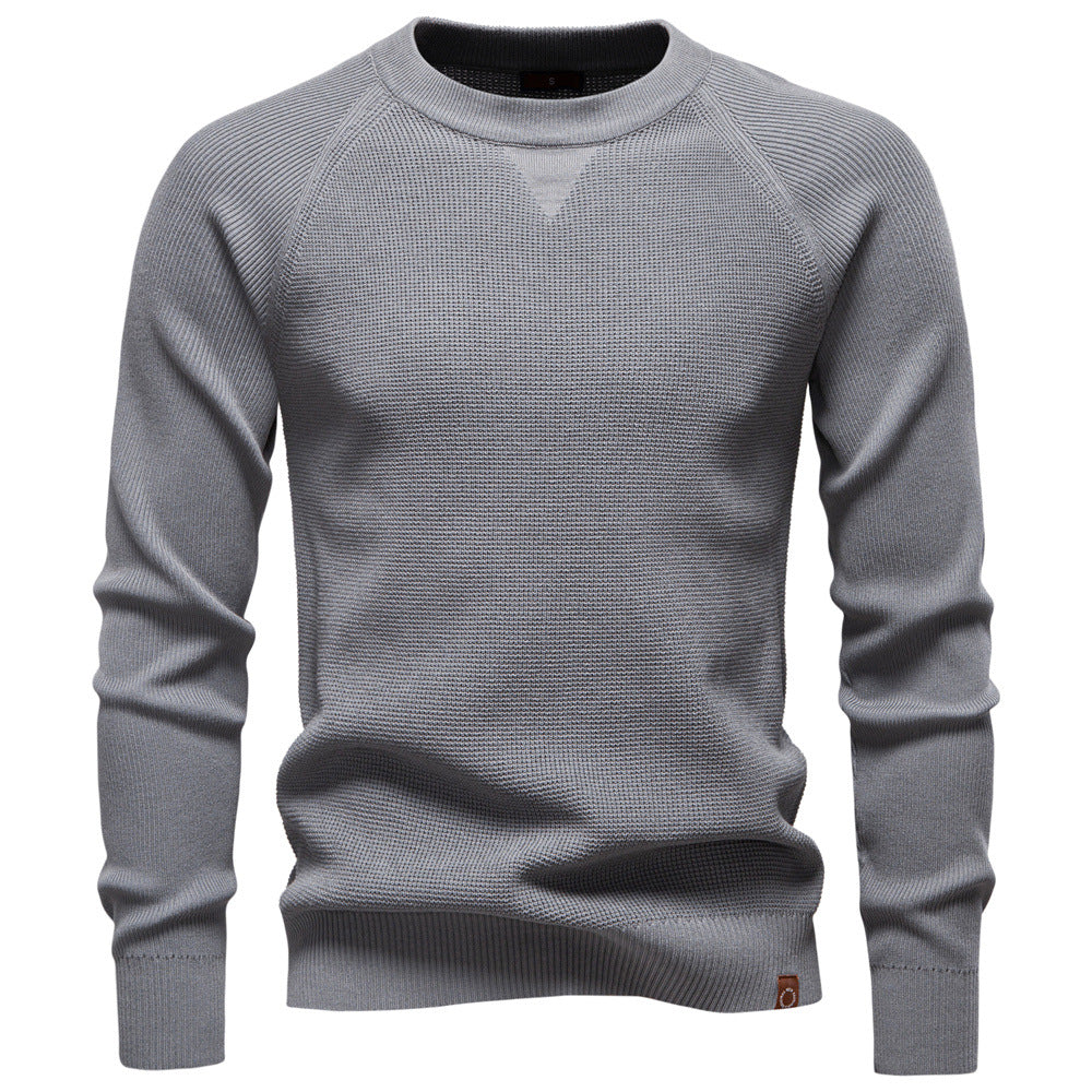 Men's Casual Sweater Solid Color Sweater - Ahaselected