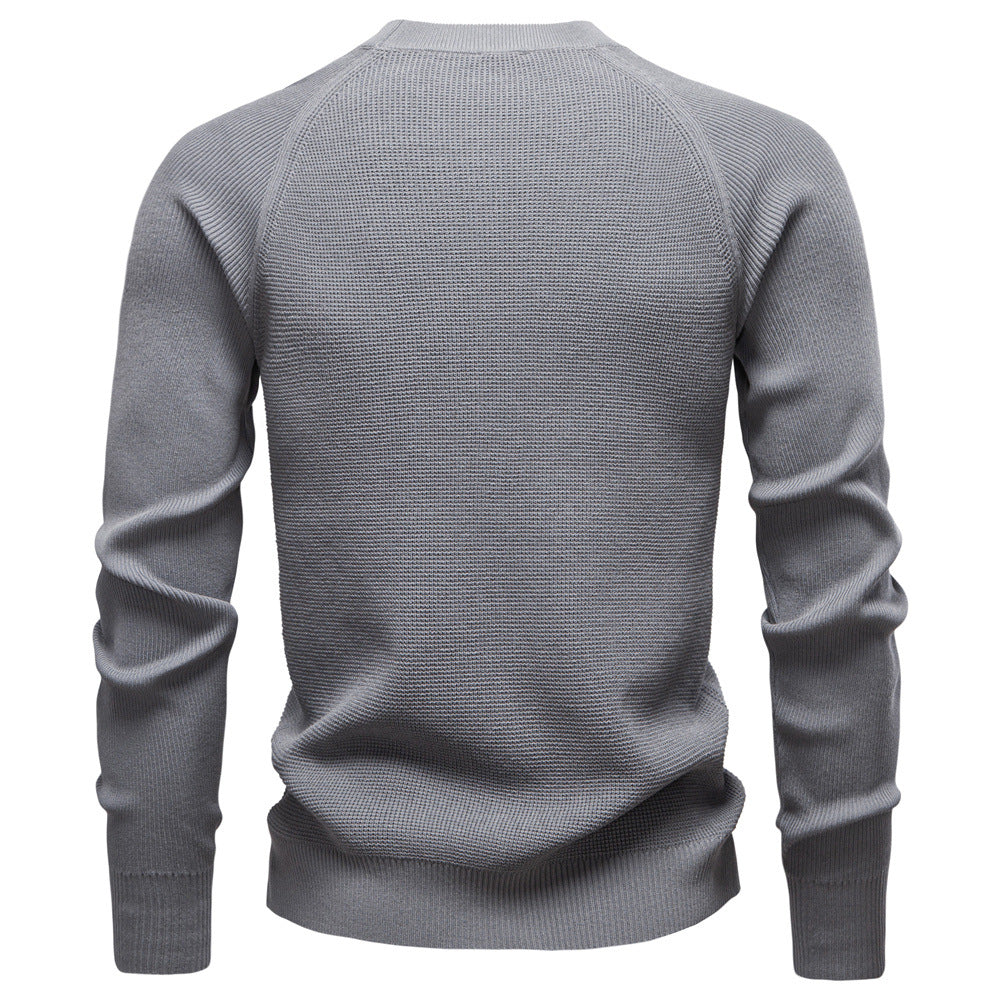 Men's Casual Sweater Solid Color Sweater - Ahaselected