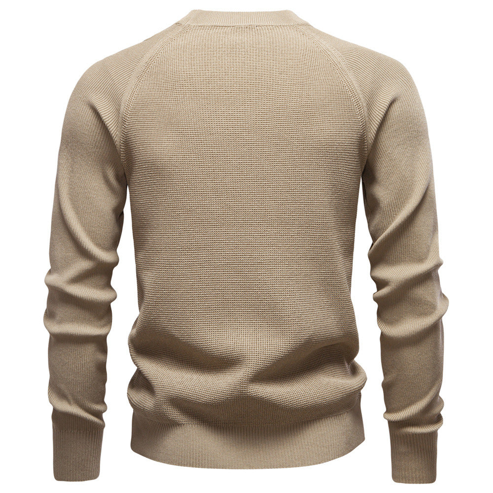 Men's Casual Sweater Solid Color Sweater - Ahaselected