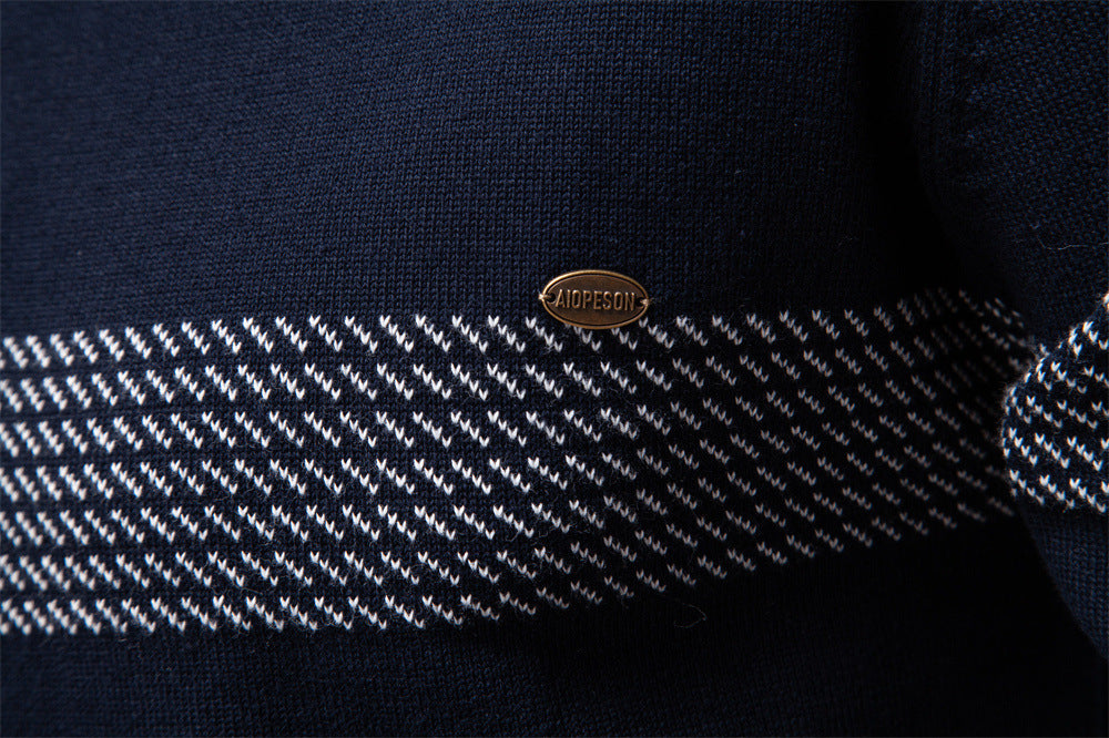 Men's Casual Half-Zip Top With Vertical Collar - Ahaselected