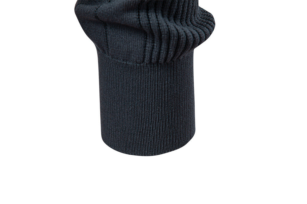 Sweater Polo Half Zip Knitted Sweater Men's - Ahaselected