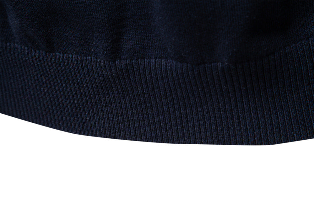 Men's Casual Half-Zip Top With Vertical Collar - Ahaselected