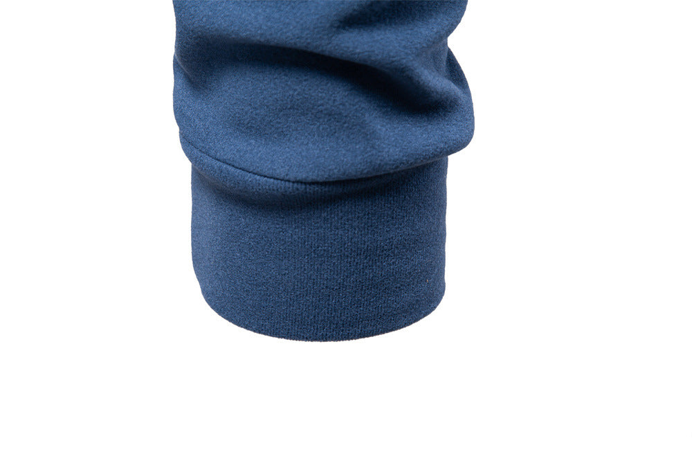 Men's Half-Zip Long-Sleeved Fleece With Vertical Collar - Ahaselected