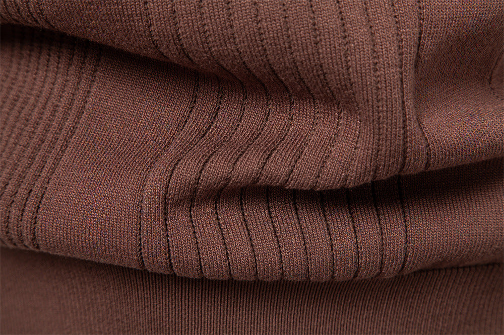Sweater Polo Half Zip Knitted Sweater Men's - Ahaselected