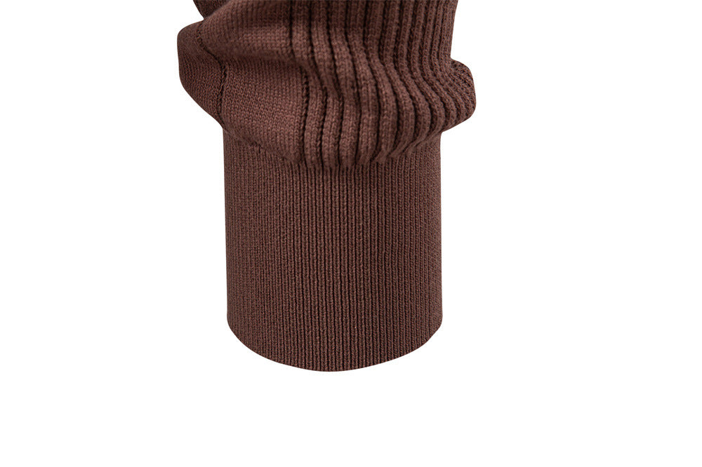 Sweater Polo Half Zip Knitted Sweater Men's - Ahaselected