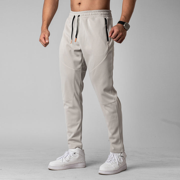 Men’s Casual Sport Tapered Joggers with Zipper Pockets