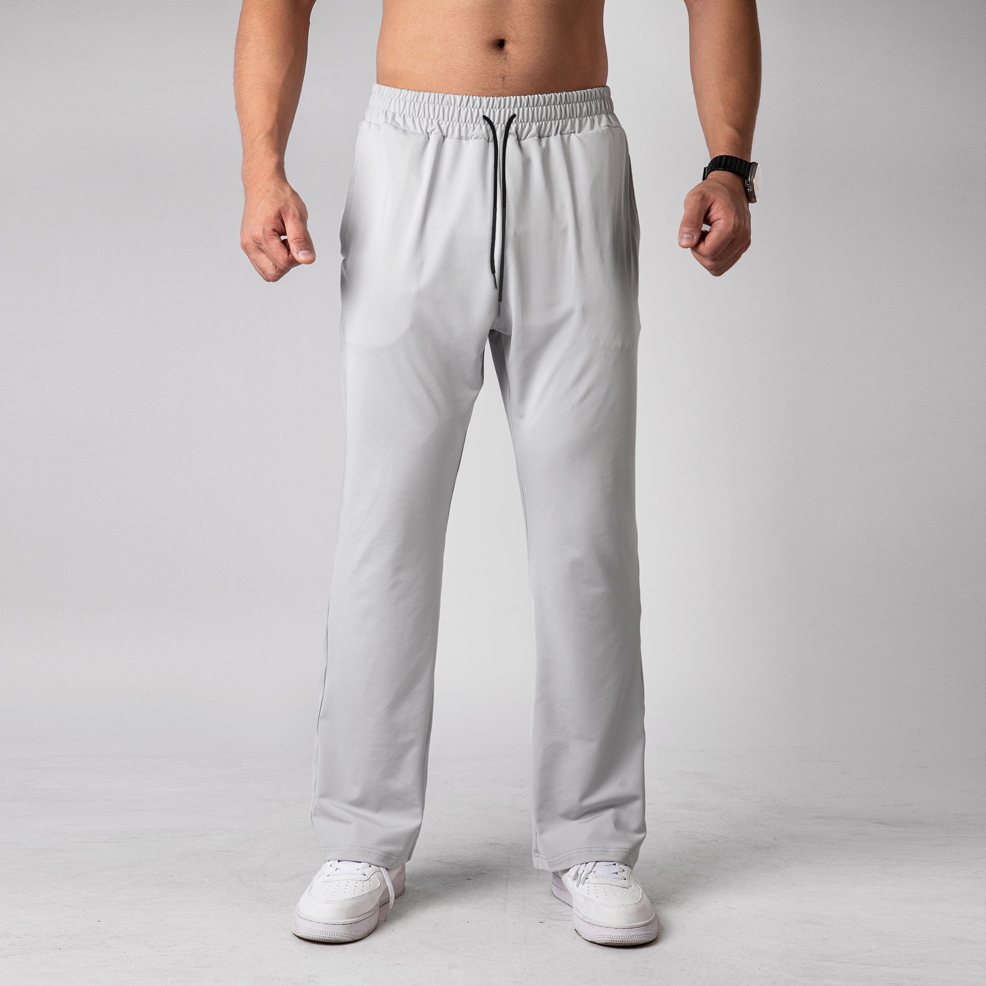 Quick-drying Running Pants Wide-leg Sweetpants Men's Drawstring Loose - Ahaselected