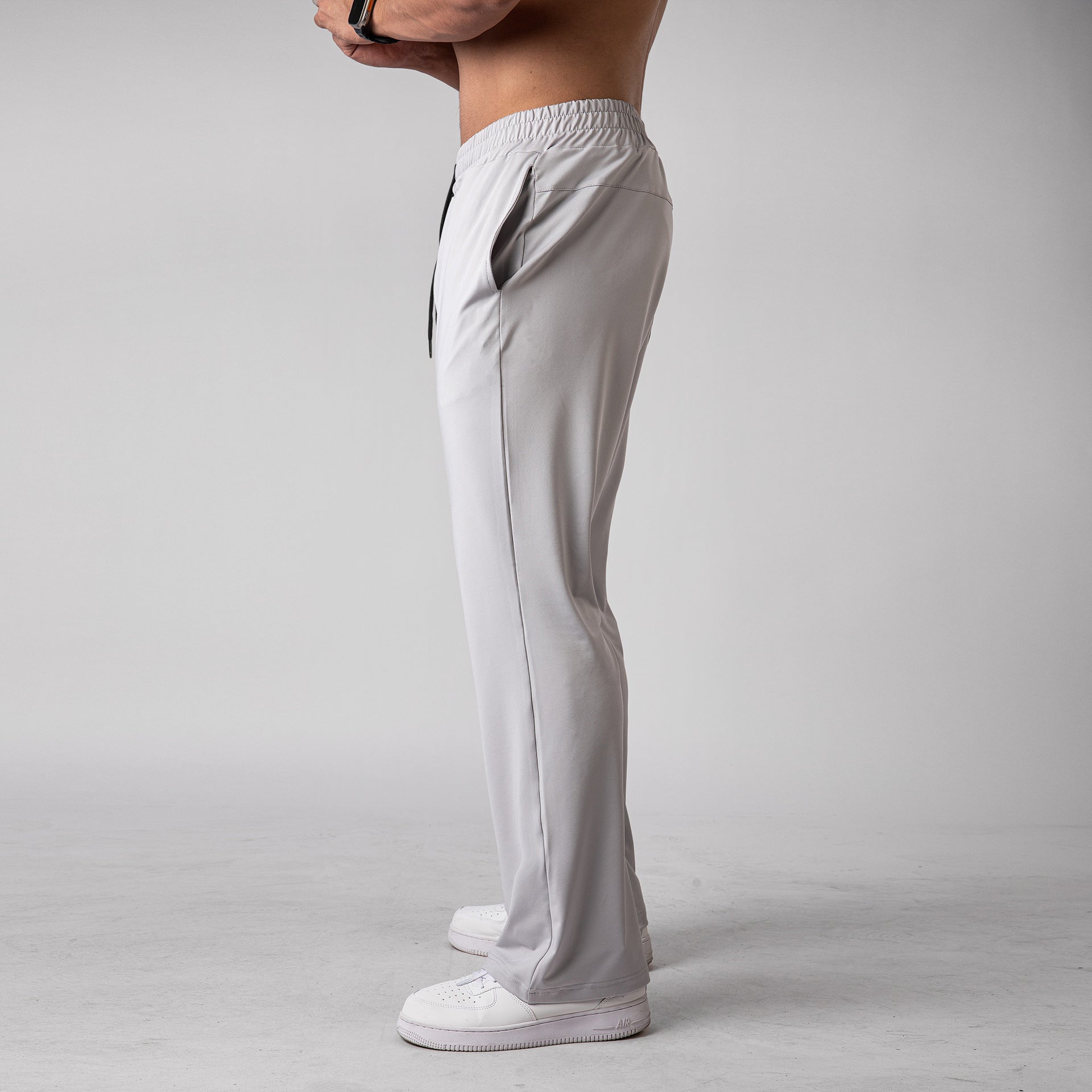 Quick-drying Running Pants Wide-leg Sweetpants Men's Drawstring Loose - Ahaselected
