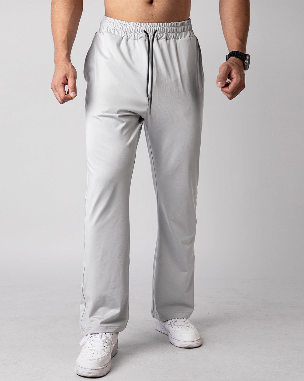 Quick-drying Running Pants Wide-leg Sweetpants Men's Drawstring Loose - Ahaselected