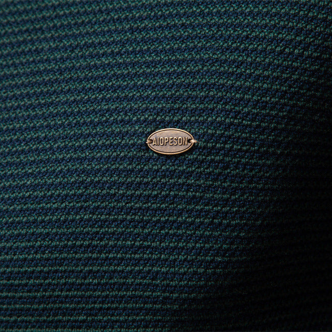Men's Half-Zip Collar Cotton Sweater - Ahaselected