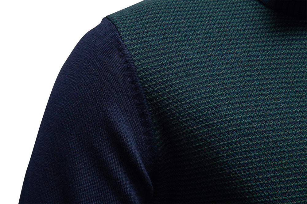 Men's Half-Zip Collar Cotton Sweater - Ahaselected