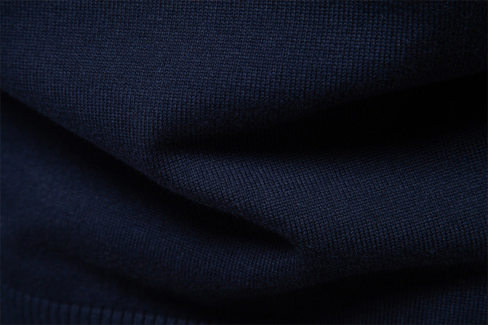 Men's Half-Zip Collar Cotton Sweater - Ahaselected