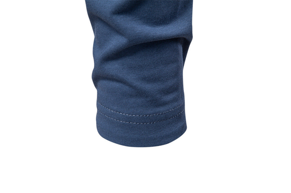 Long Sleeve Cotton Henley Shirt - Ahaselected
