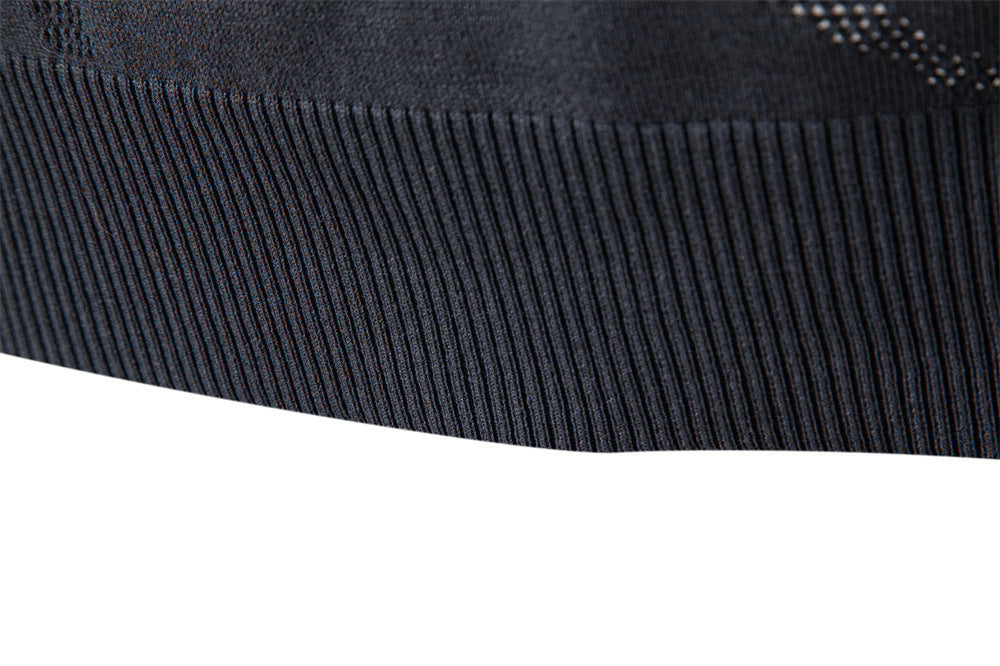Refined Textured Knit Polo Sweater - Ahaselected