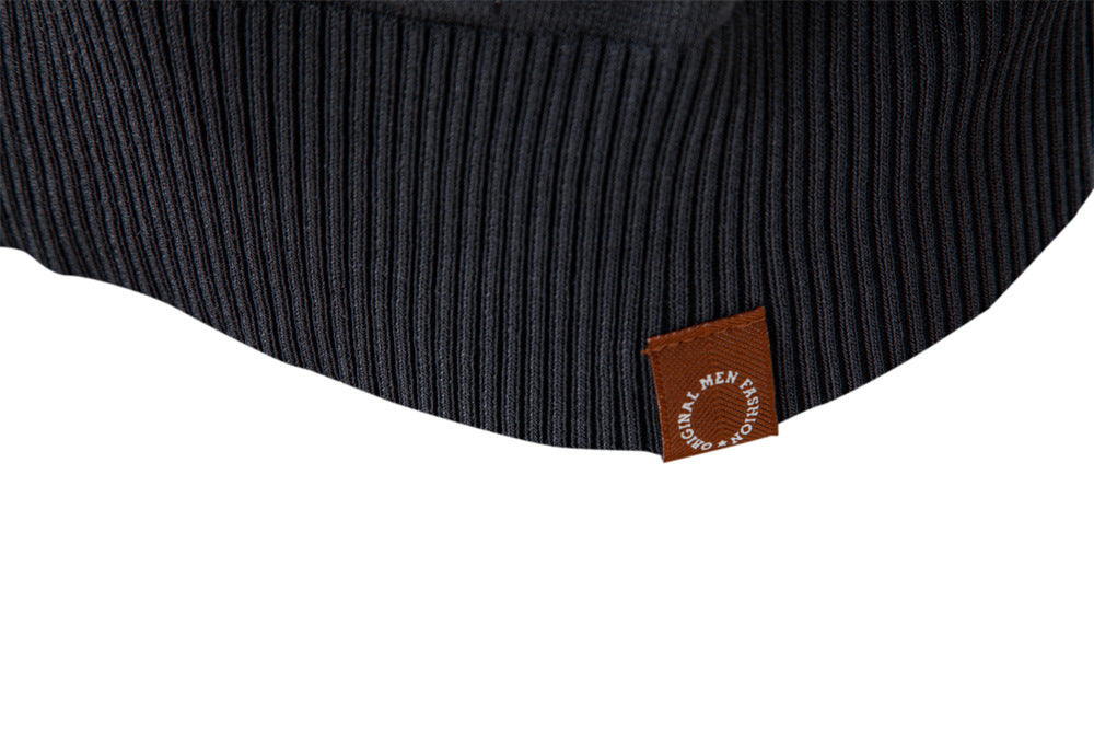 Refined Textured Knit Polo Sweater - Ahaselected