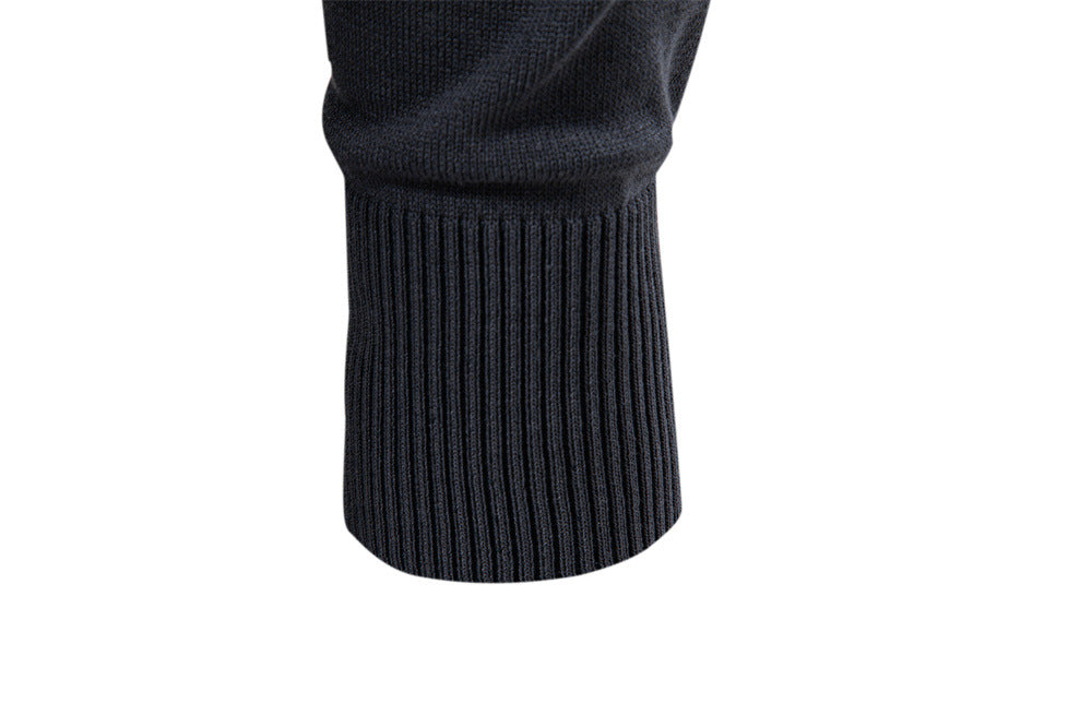 Refined Textured Knit Polo Sweater - Ahaselected