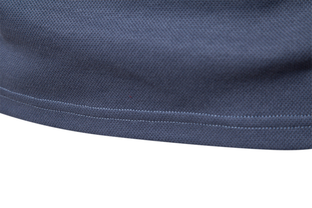 Long Sleeve Cotton Blend Polo Shirt - Ahaselected