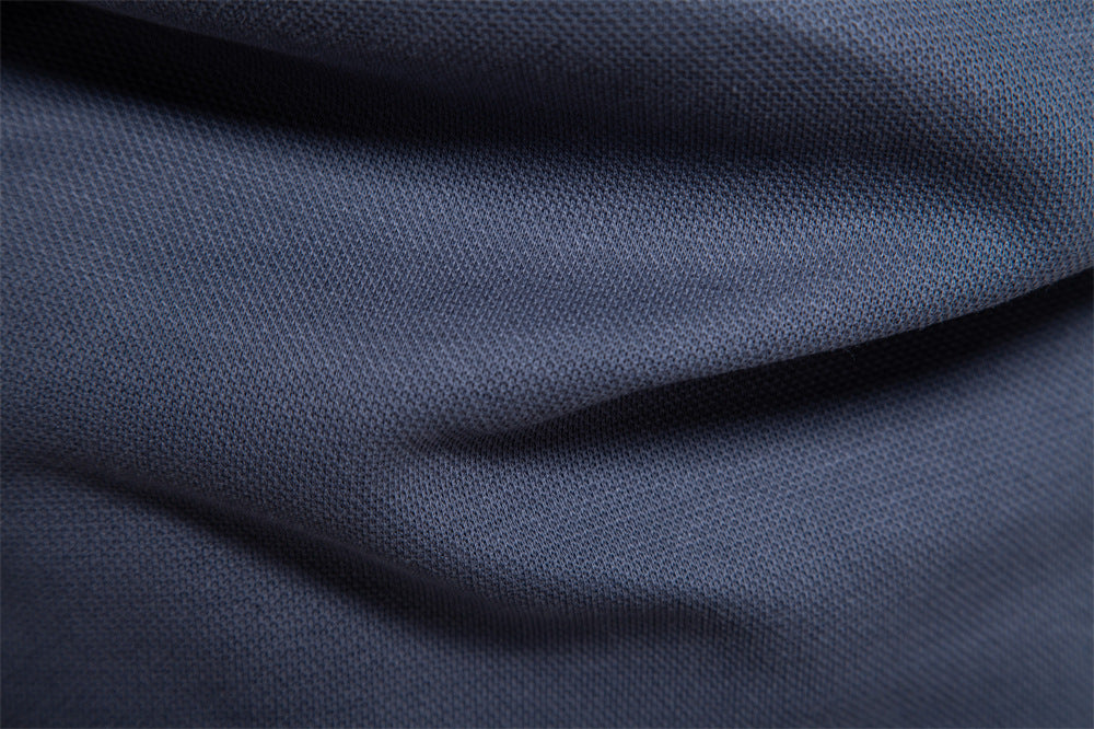 Long Sleeve Cotton Blend Polo Shirt - Ahaselected