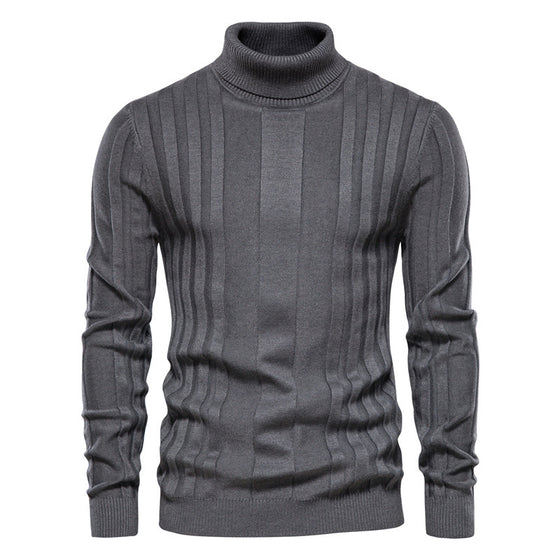 Basic Ribbed Turtleneck Sweater