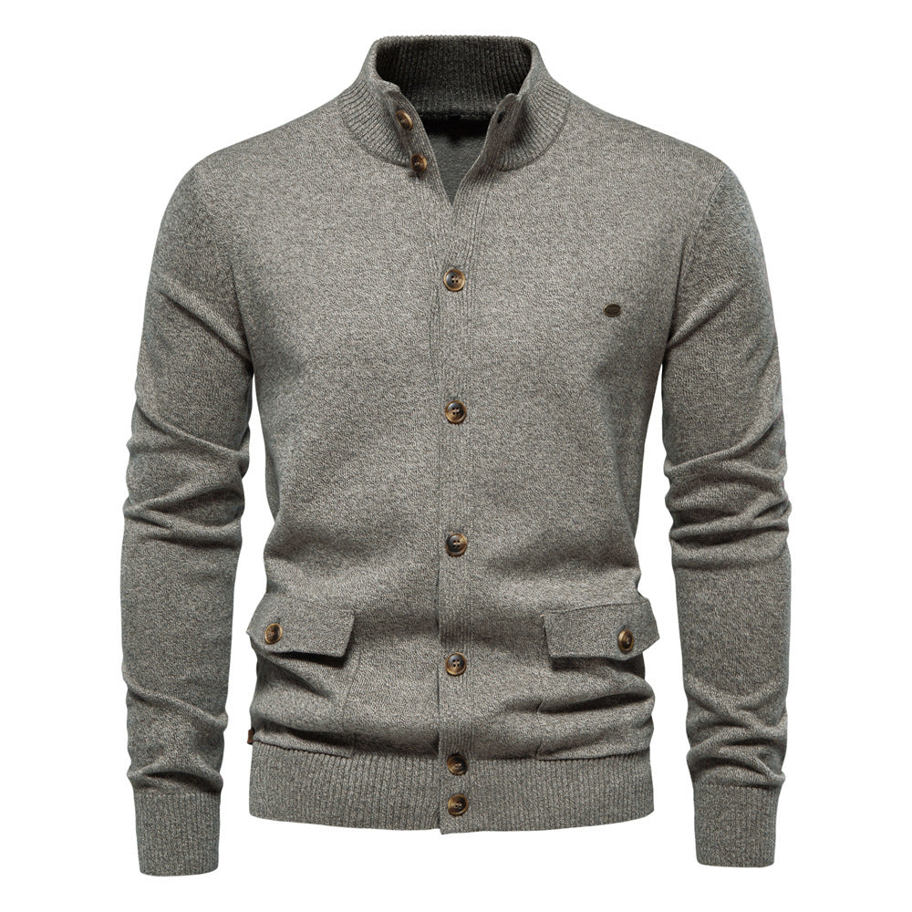 Classic Button-Up Knit Cardigan - Ahaselected