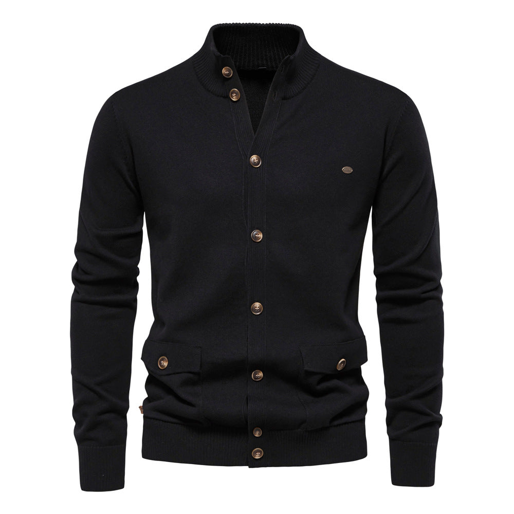 Classic Button-Up Knit Cardigan - Ahaselected
