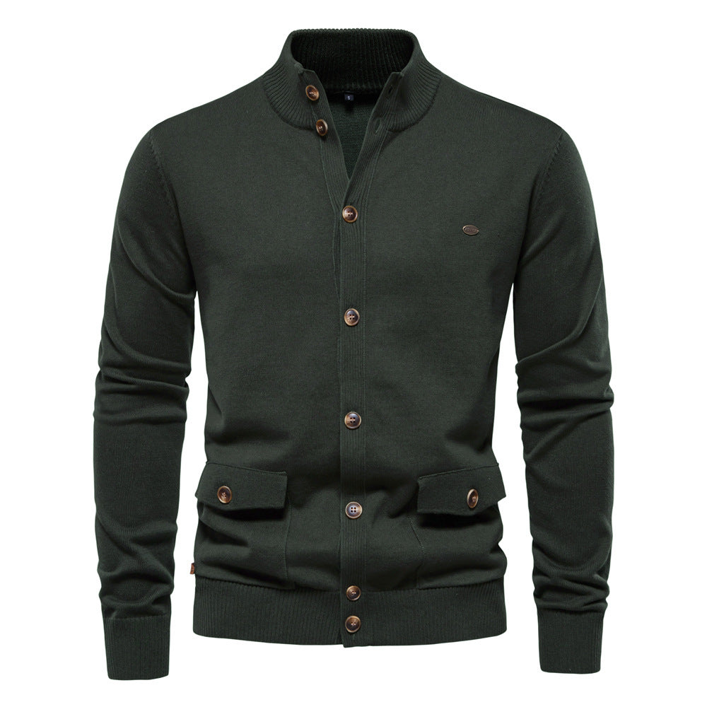 Classic Button-Up Knit Cardigan - Ahaselected