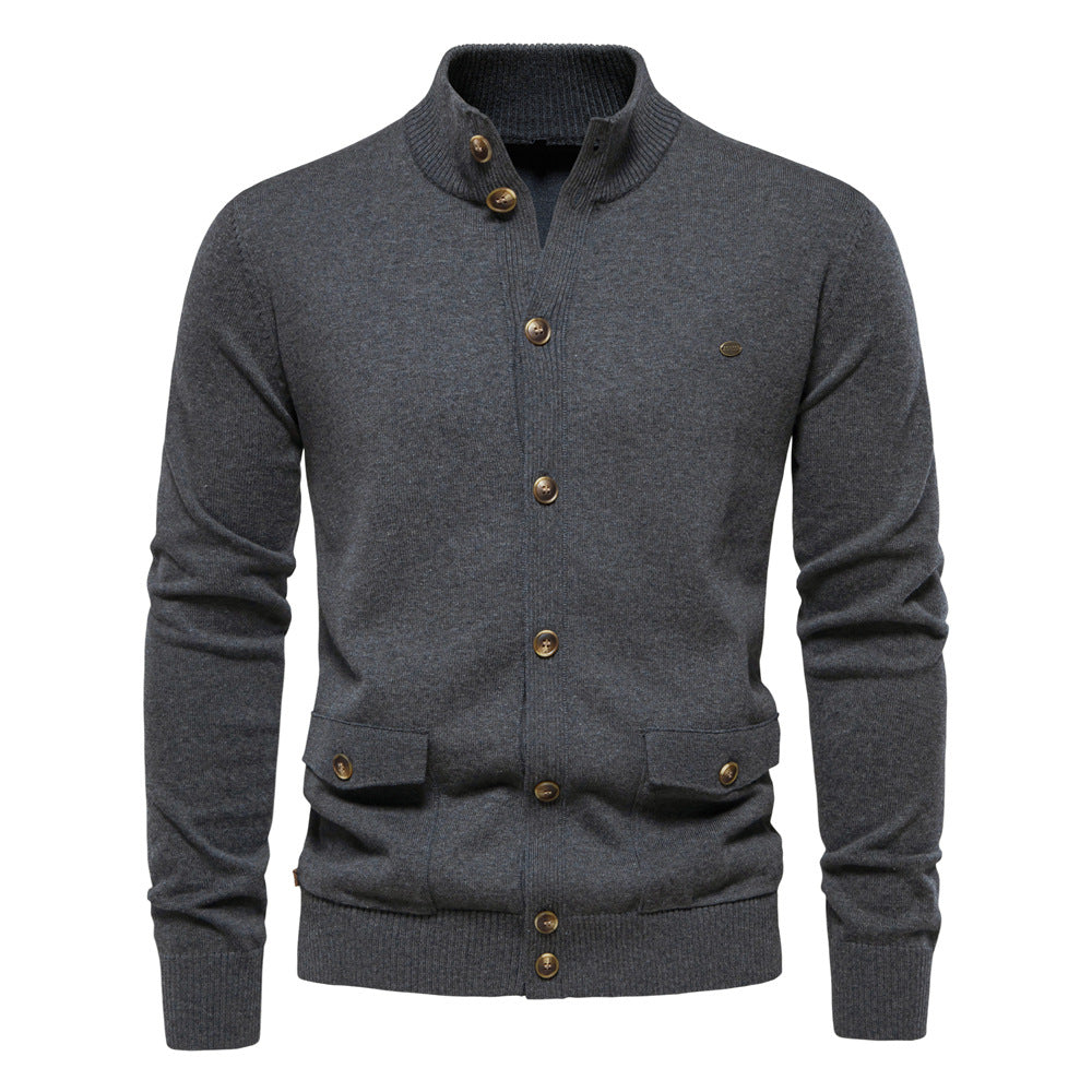 Classic Button-Up Knit Cardigan - Ahaselected