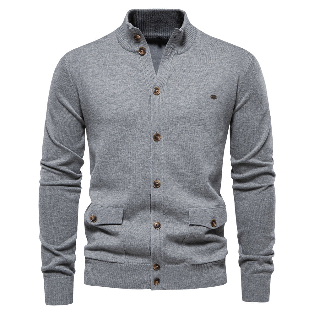 Classic Button-Up Knit Cardigan - Ahaselected