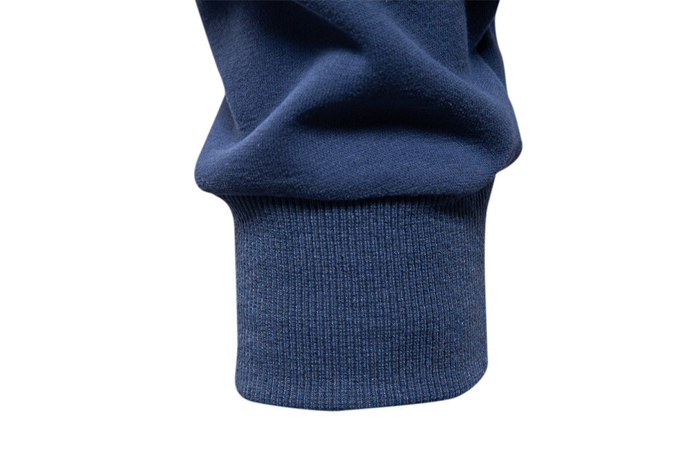 Colorblock Warm Long Sleeve Polo Shirt - Ahaselected