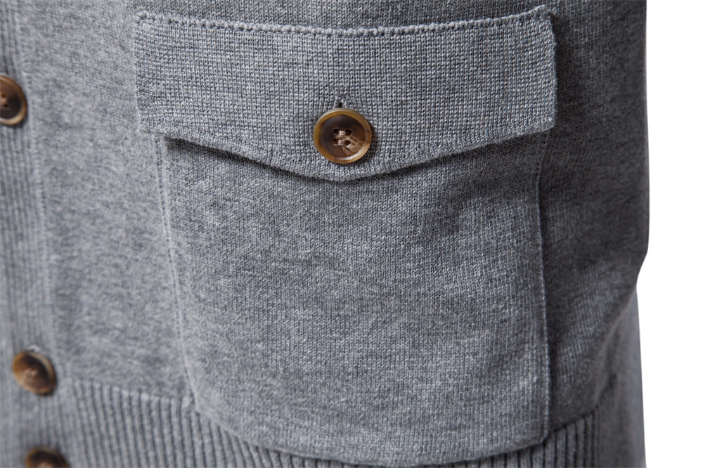 Classic Button-Up Knit Cardigan - Ahaselected