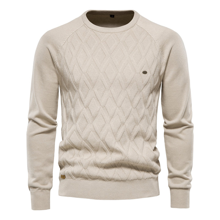Diamond Knit Crew Sweater