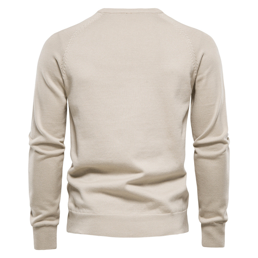 Diamond Knit Crew Sweater - Ahaselected