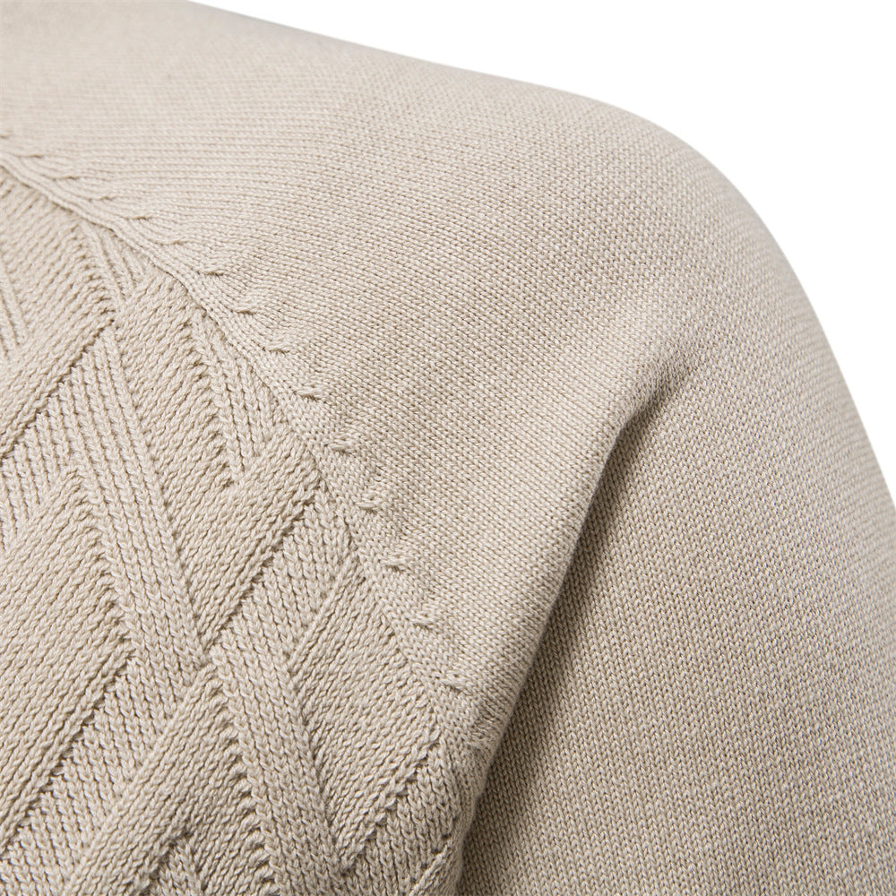 Diamond Knit Crew Sweater - Ahaselected