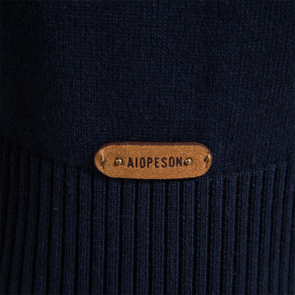 Classic Colorblock Half-Zip Sweater - Ahaselected
