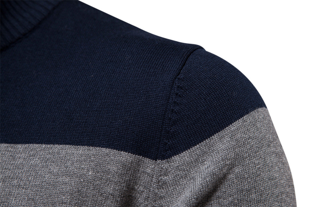 Classic Colorblock Half-Zip Sweater - Ahaselected