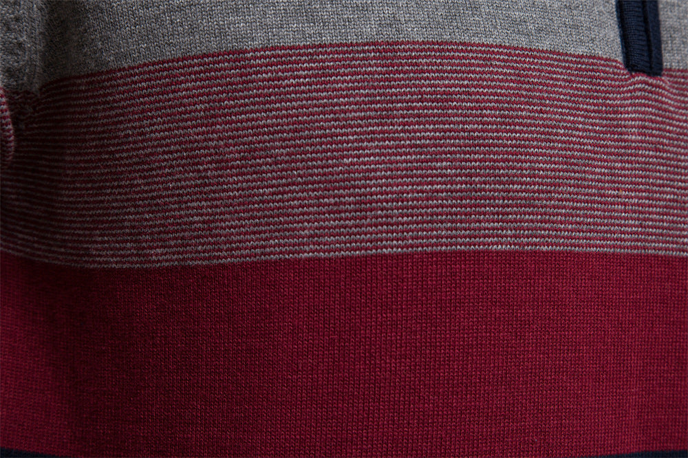 Classic Colorblock Half-Zip Sweater - Ahaselected