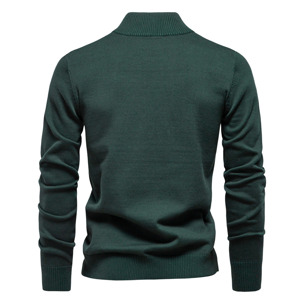 Classic Half-Zip Knit Sweater - Ahaselected