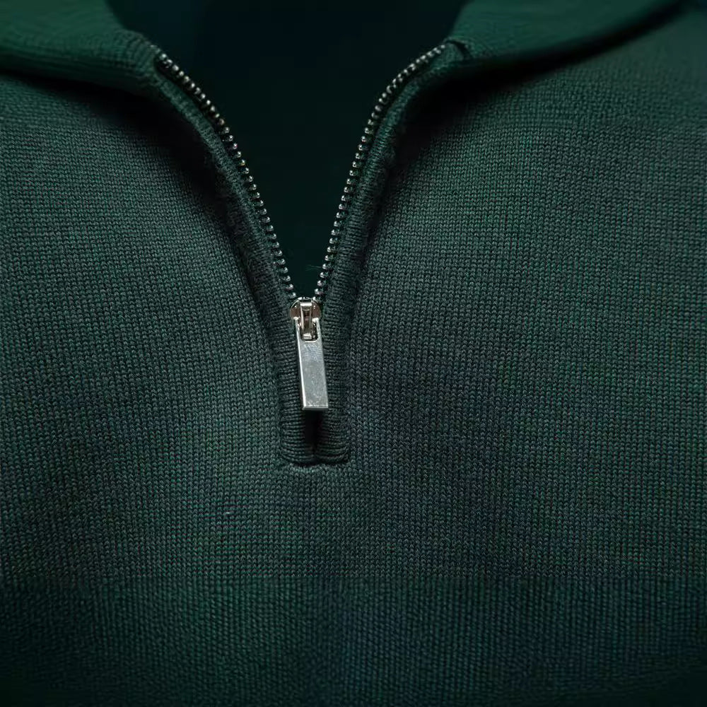 Classic Half-Zip Knit Sweater - Ahaselected