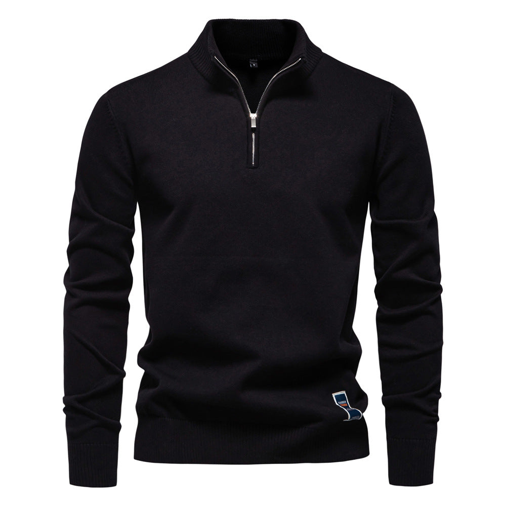 Classic Half-Zip Knit Sweater - Ahaselected