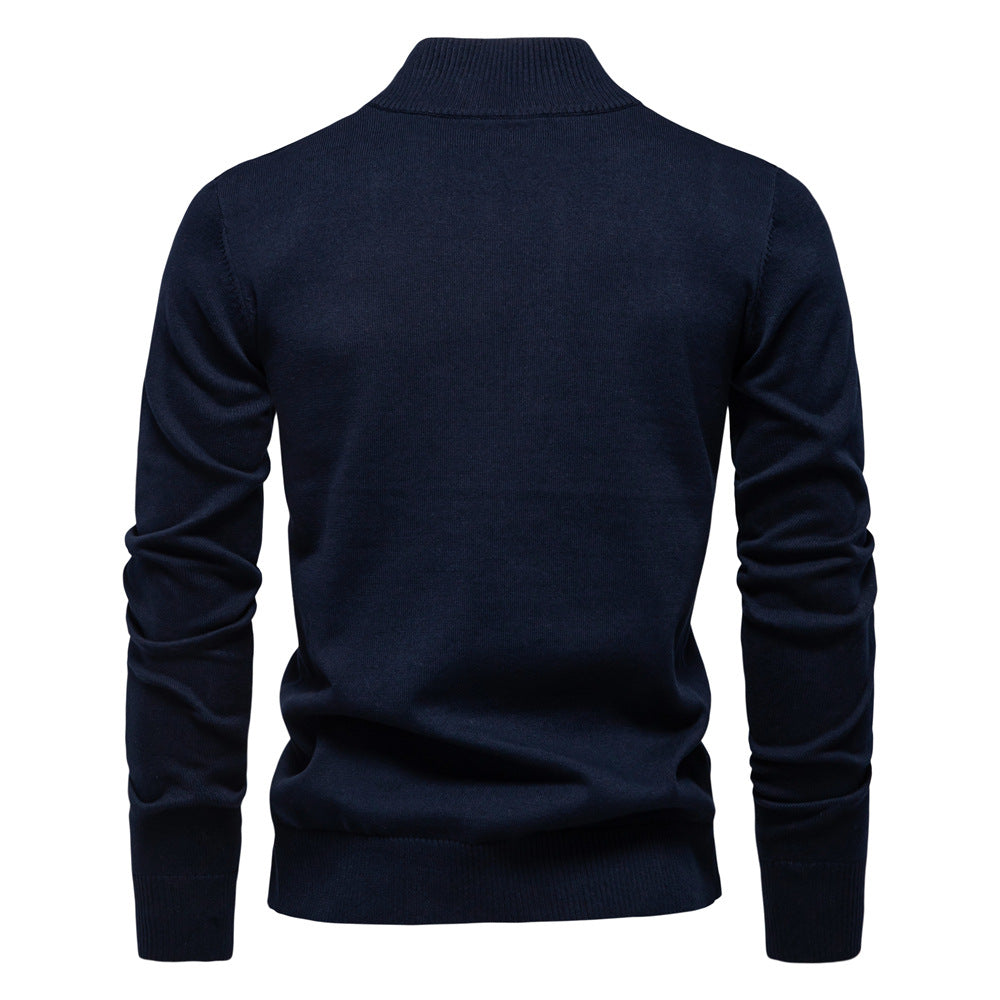 Classic Half-Zip Knit Sweater - Ahaselected