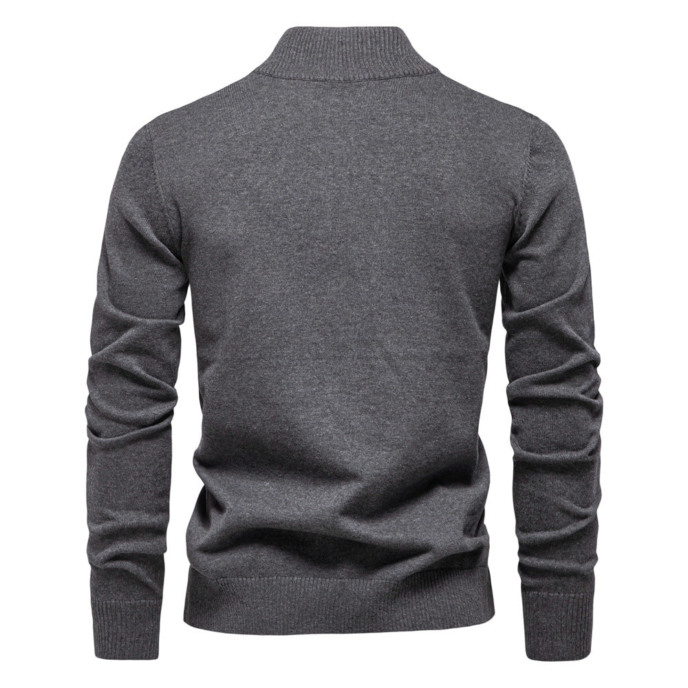 Classic Half-Zip Knit Sweater - Ahaselected