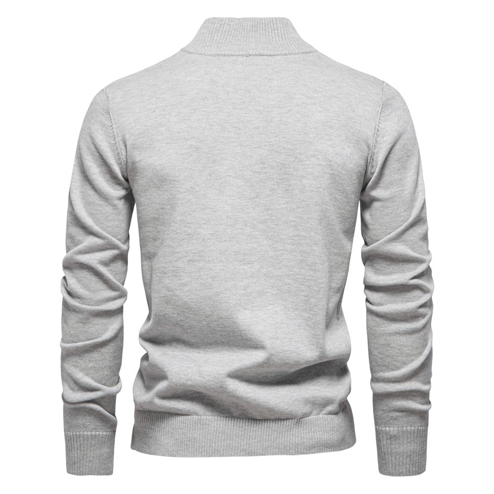 Classic Half-Zip Knit Sweater - Ahaselected