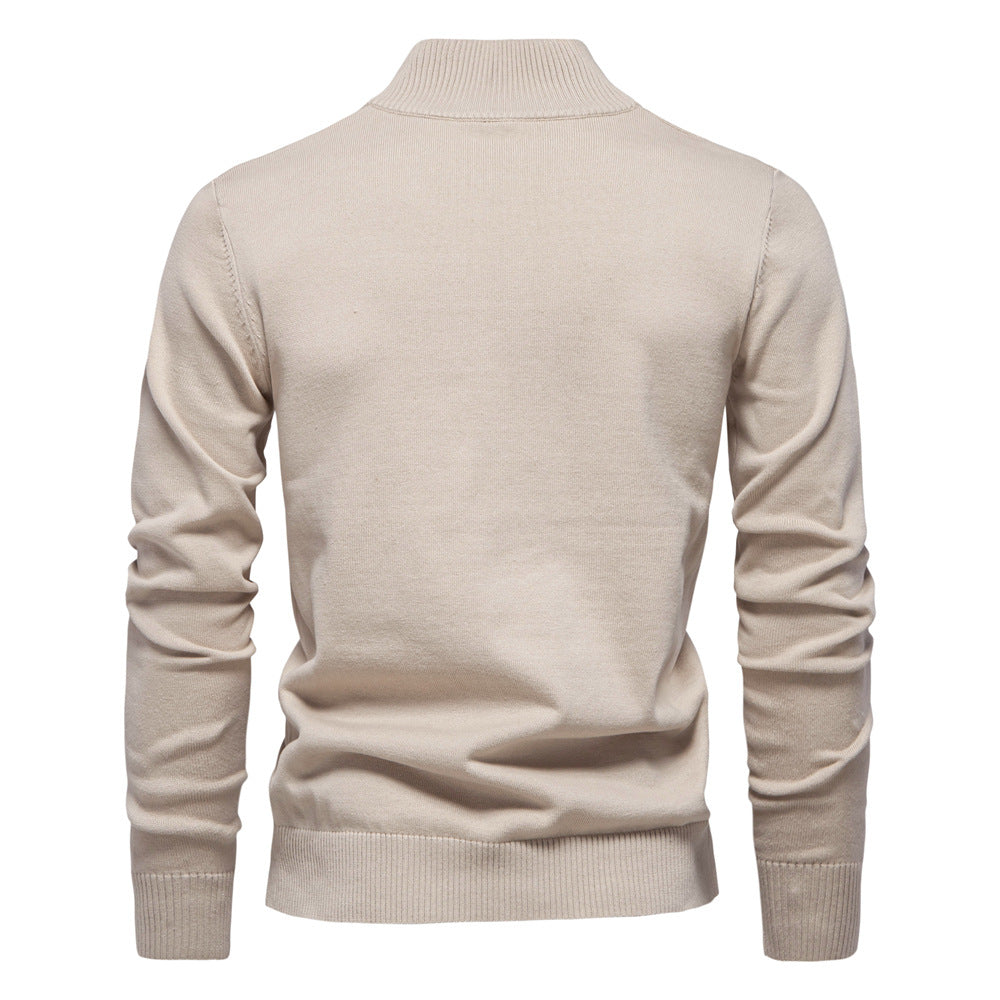 Classic Half-Zip Knit Sweater - Ahaselected