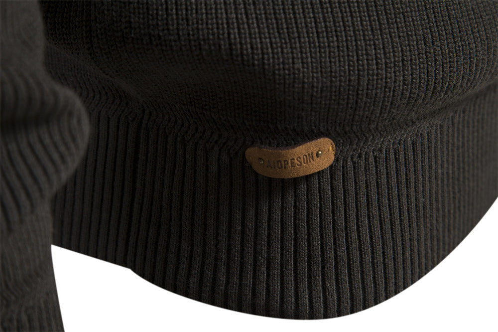 Full-Zip Stand Collar Color Block Cardigan - Ahaselected