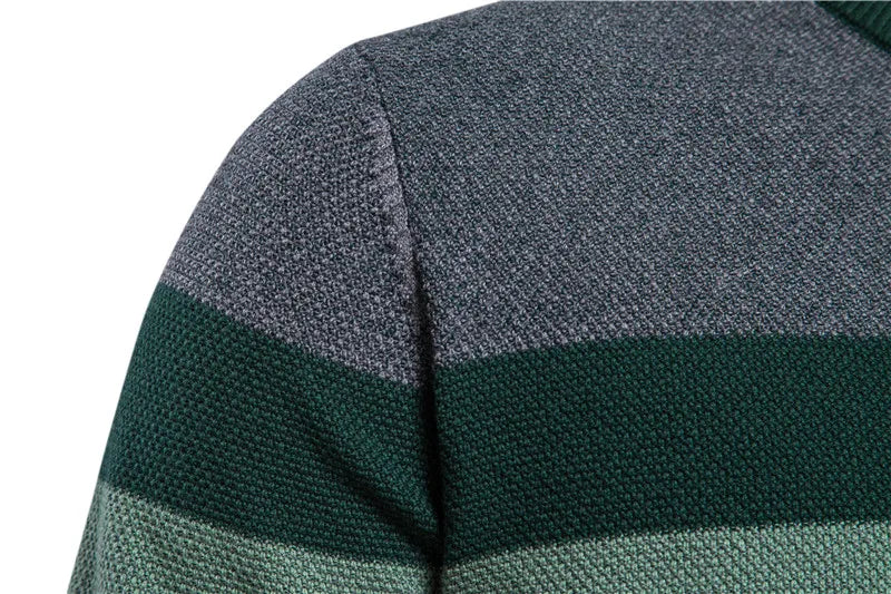 Colorblock Long Sleeve Pullover Sweater - Ahaselected