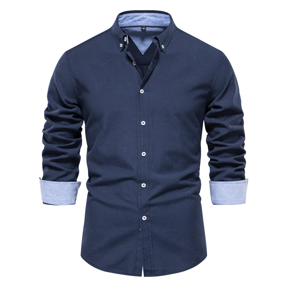Long Sleeve Casual Button-Down Shirt - Ahaselected